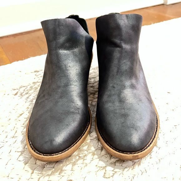 Kelsi Dagger Peep Toe Bootie in Metallic Smoke (size 6) - Picture 2 of 6